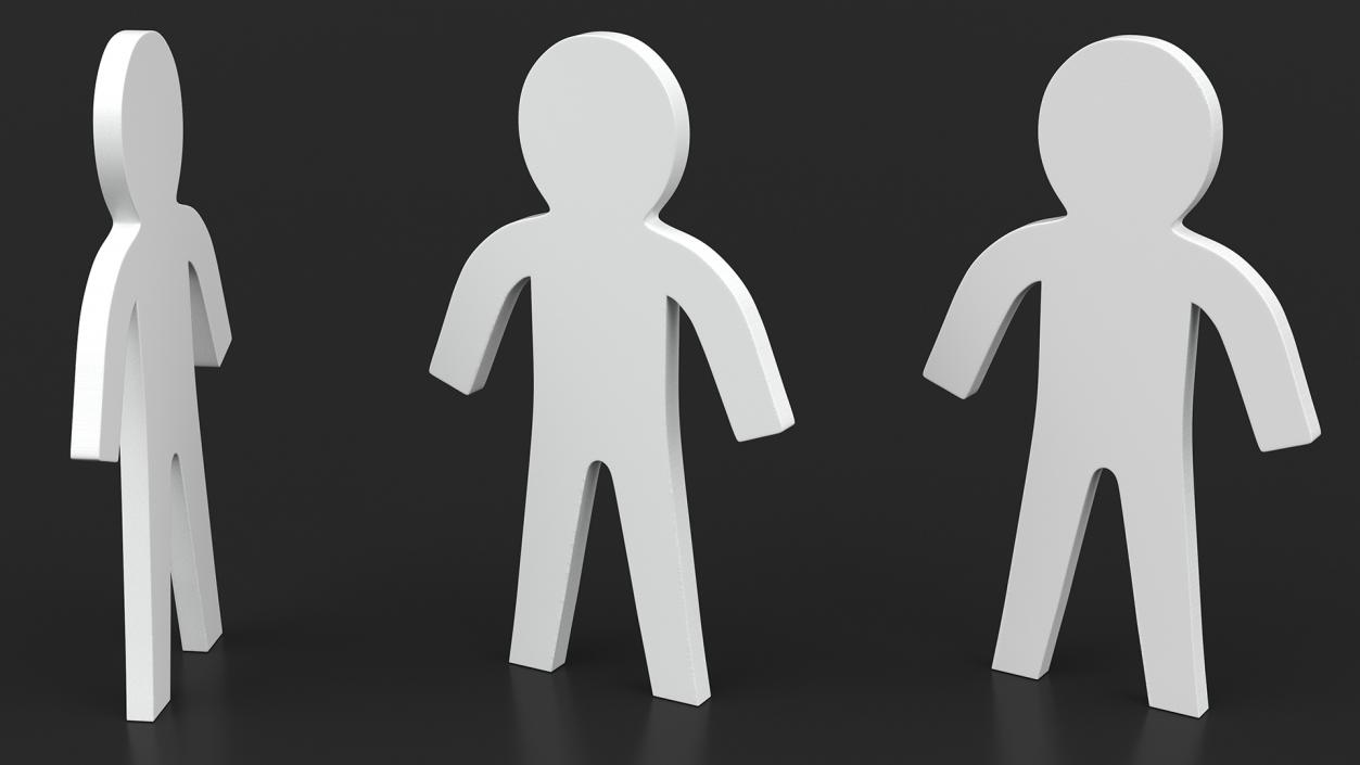 3D Plastic Stickman Rigged White for Cinema 4D model