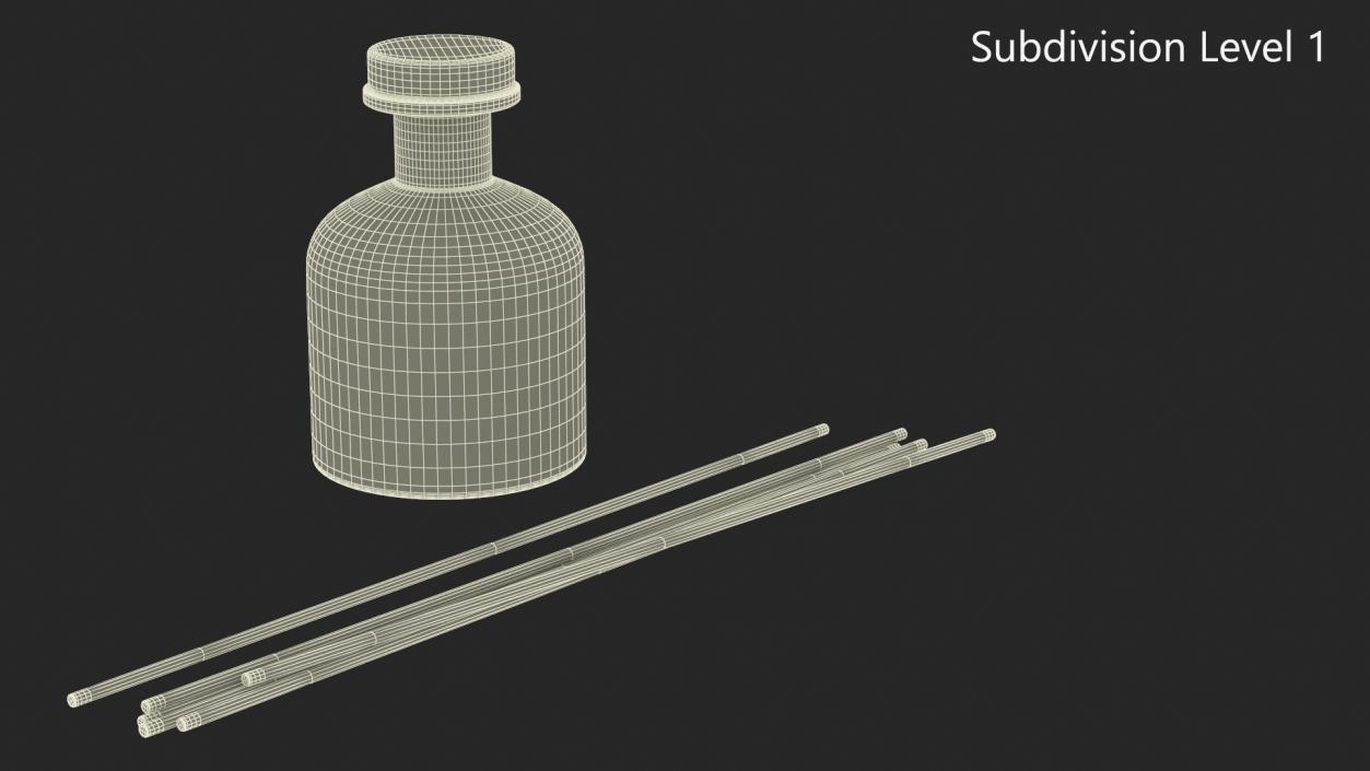 3D model Aroma Reed Diffuser Bottle Sticks Nearby