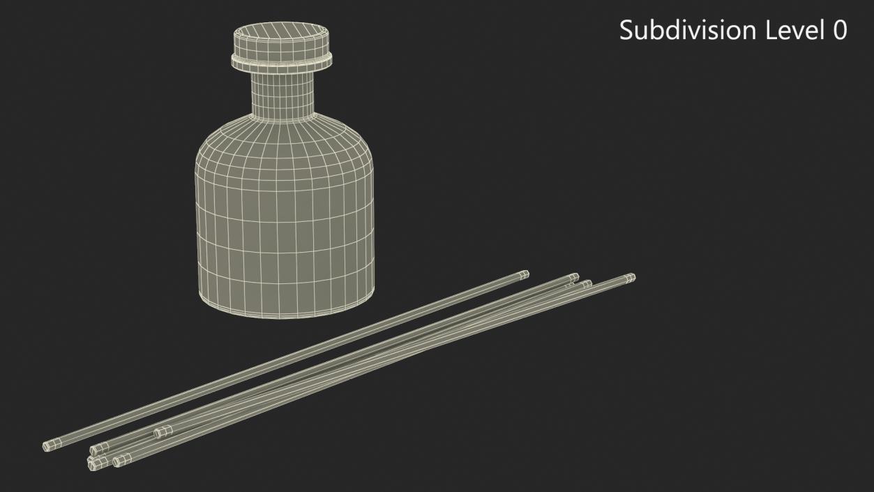 3D model Aroma Reed Diffuser Bottle Sticks Nearby