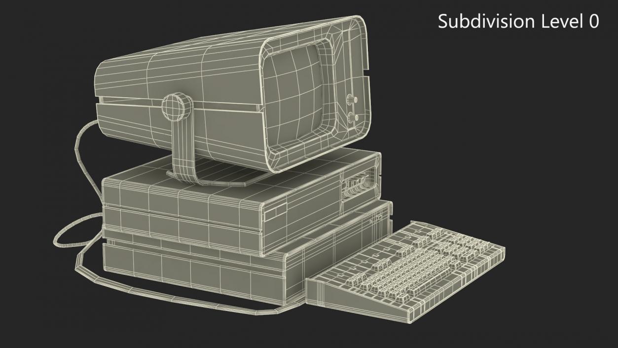 Retro Personal Computer Turned Off 3D model