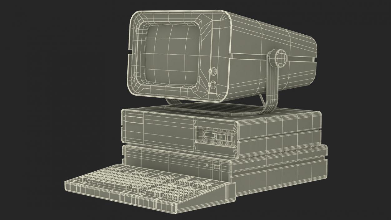 Retro Personal Computer Turned Off 3D model