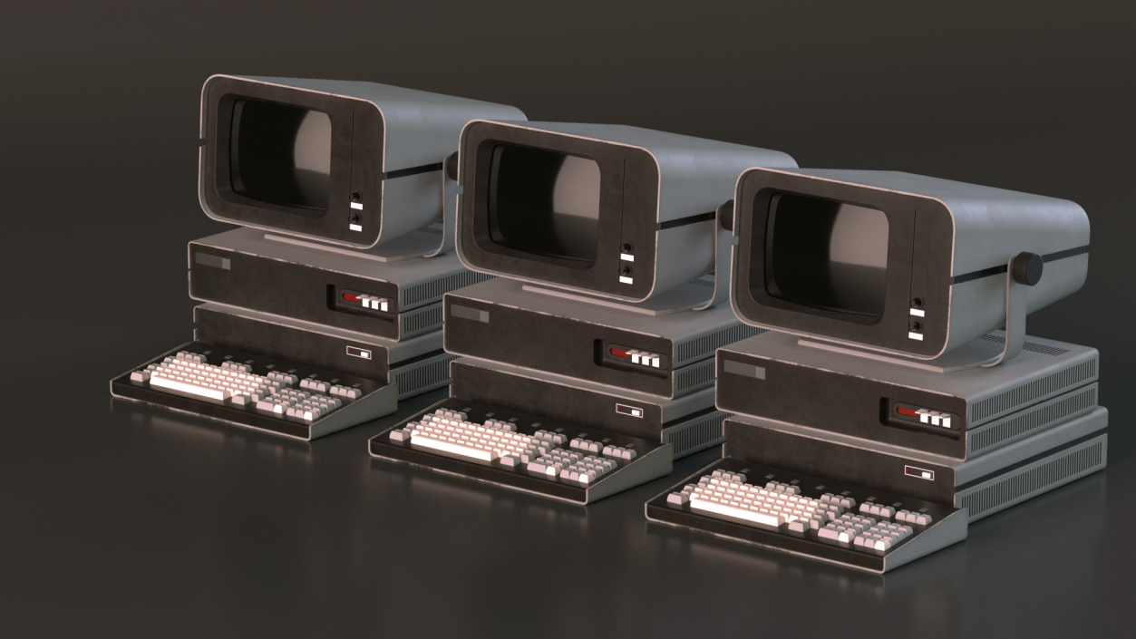 Retro Personal Computer Turned Off 3D model