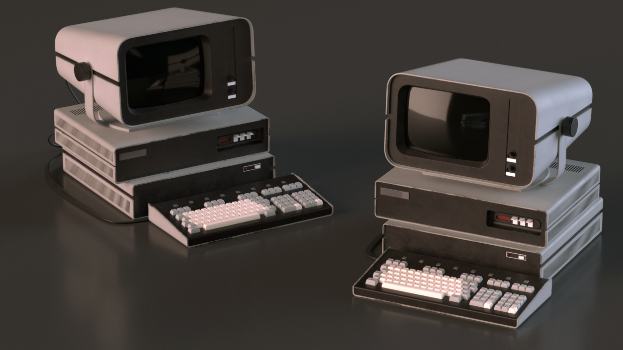 Retro Personal Computer Turned Off 3D model