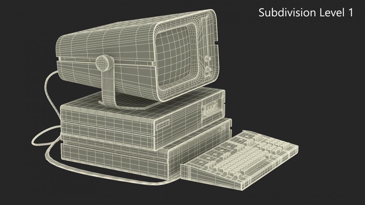 Retro Personal Computer Turned Off 3D model