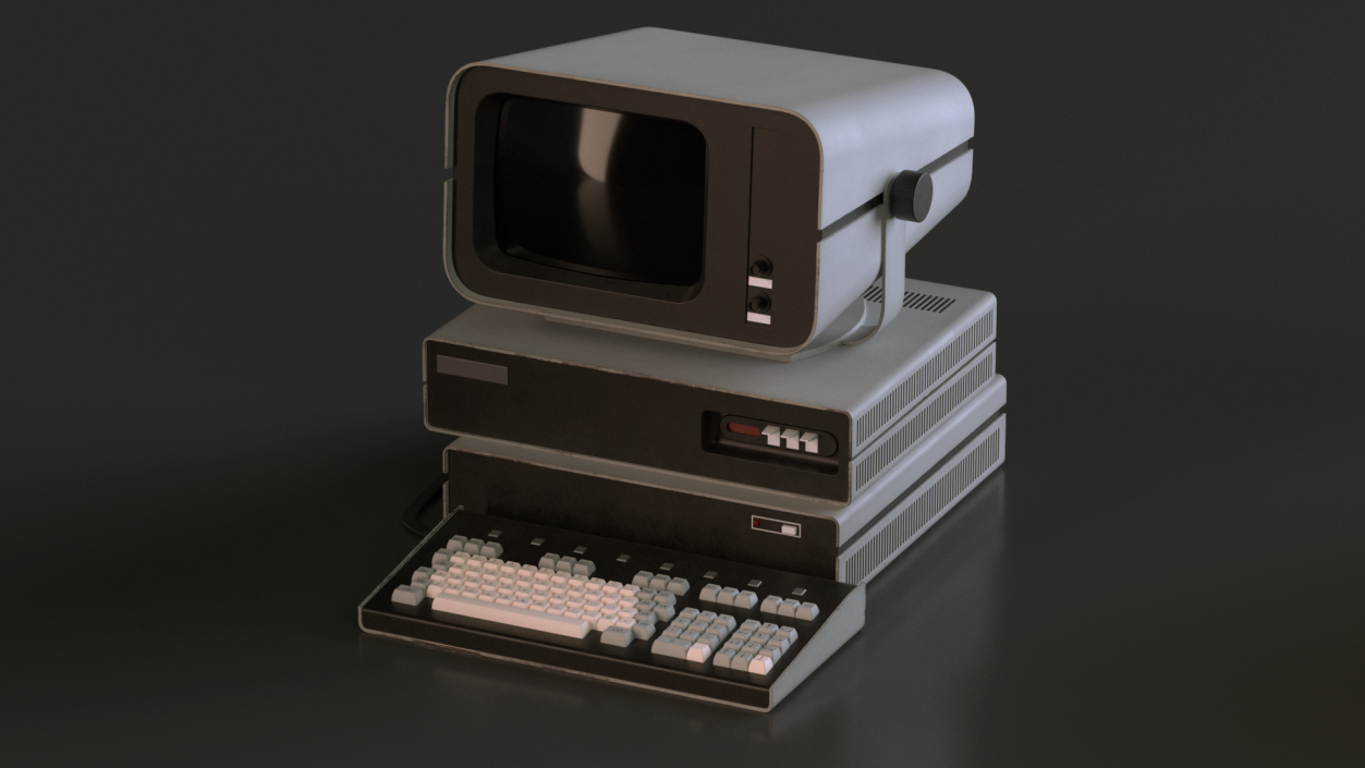 Retro Personal Computer Turned Off 3D model