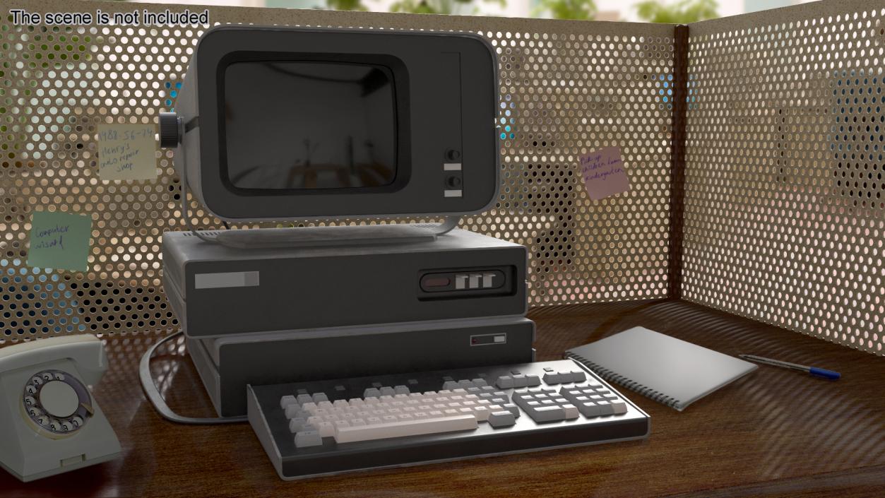 Retro Personal Computer Turned Off 3D model