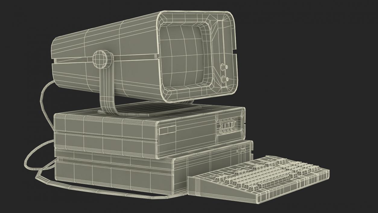 Retro Personal Computer Turned Off 3D model