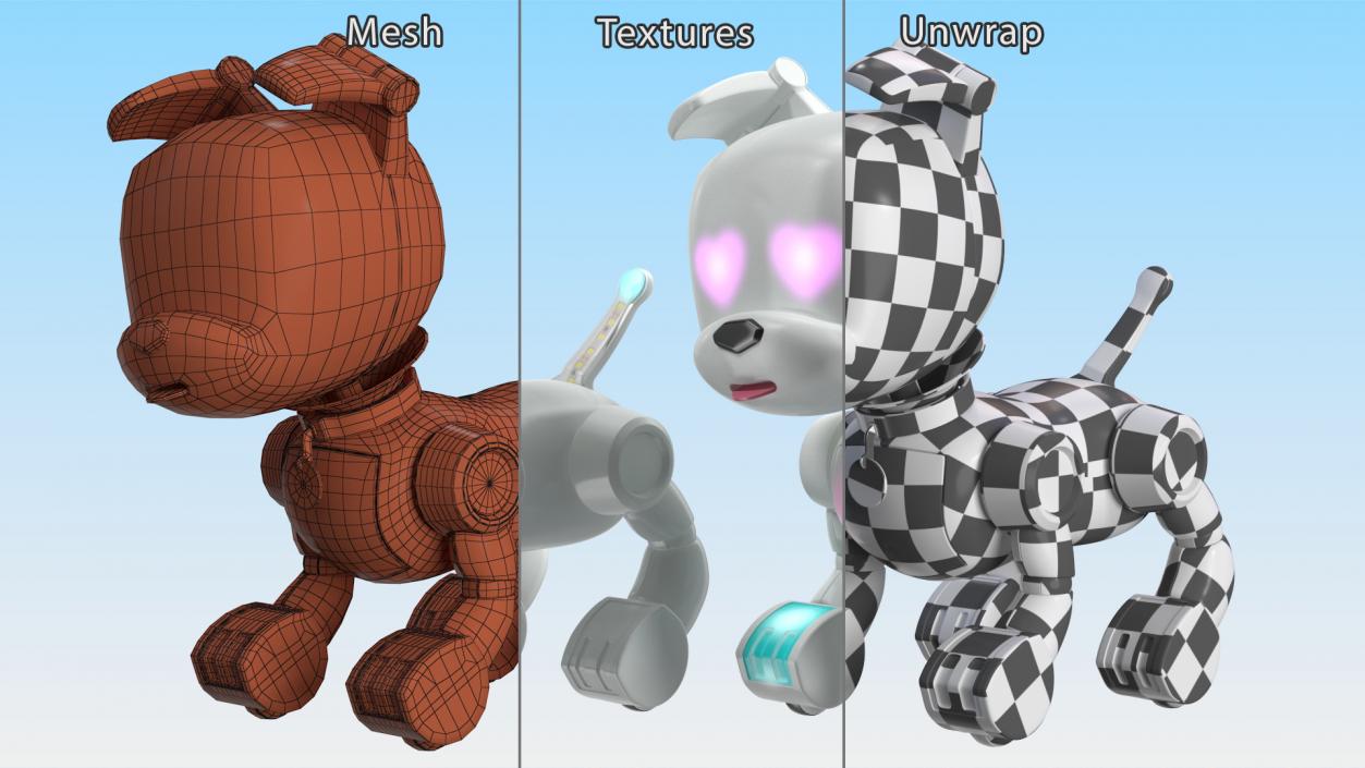 3D Rigged Robots Dog Collection model