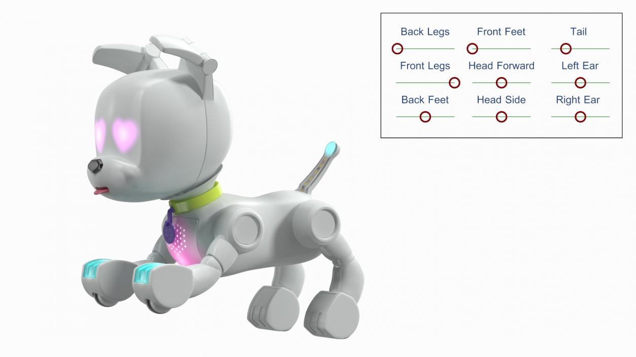 3D Rigged Robots Dog Collection model