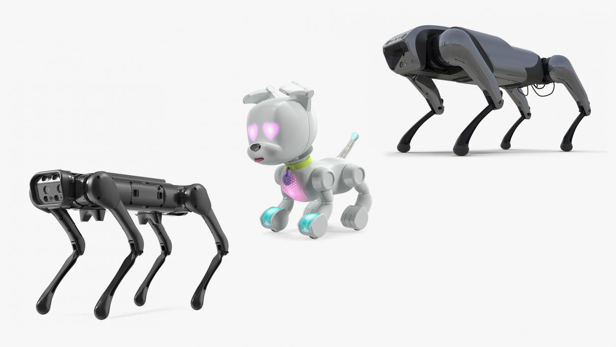 3D Rigged Robots Dog Collection model