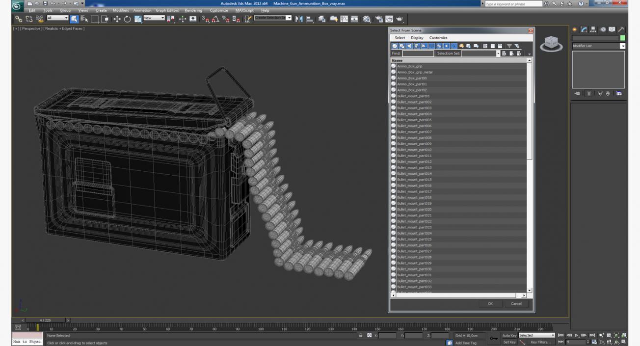 3D Machine Gun Ammunition Box