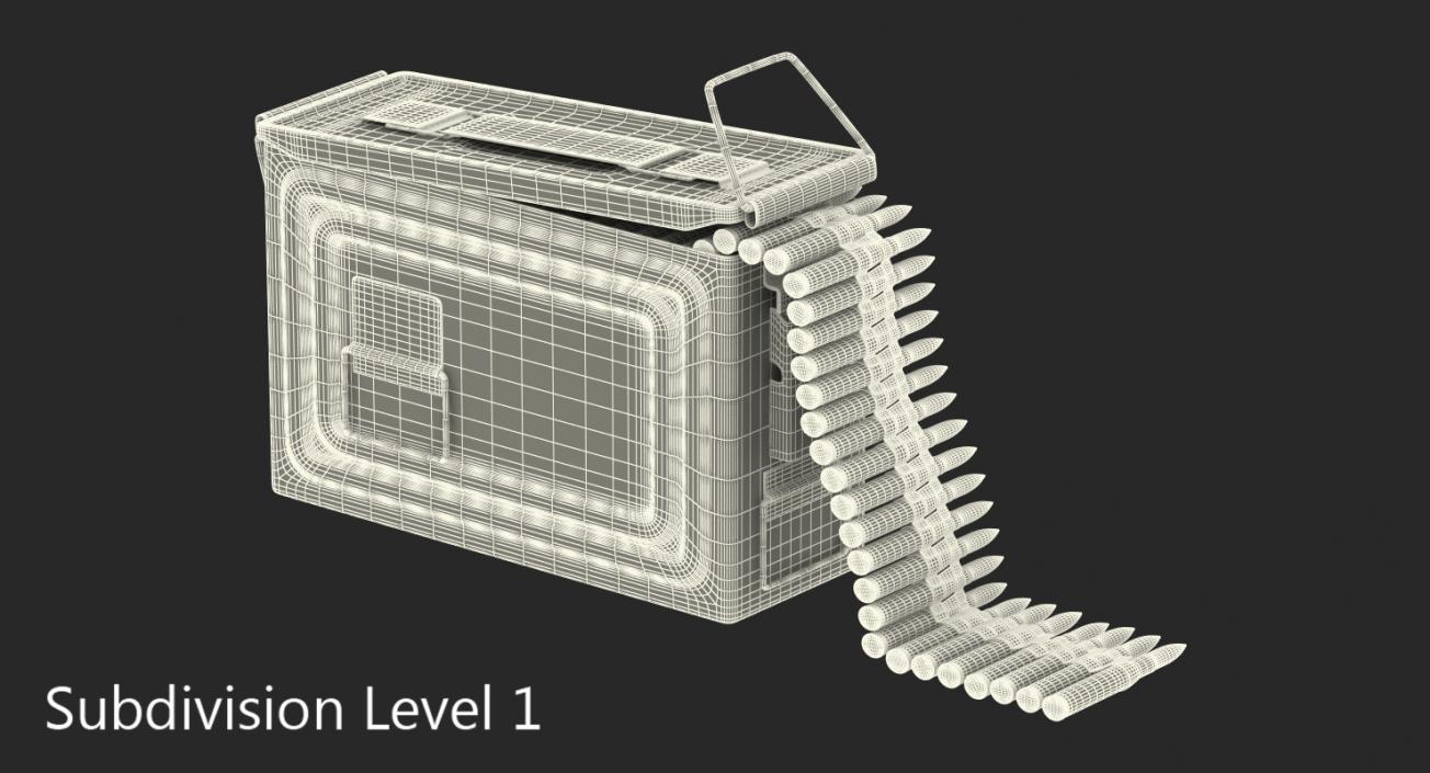 3D Machine Gun Ammunition Box