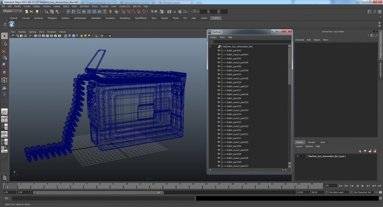 3D Machine Gun Ammunition Box