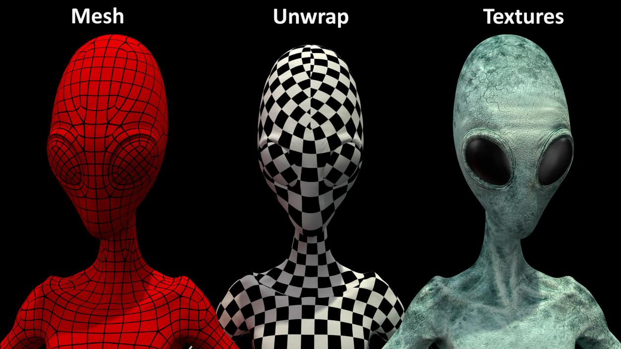 3D Humanoid Aliens Rigged Collection model