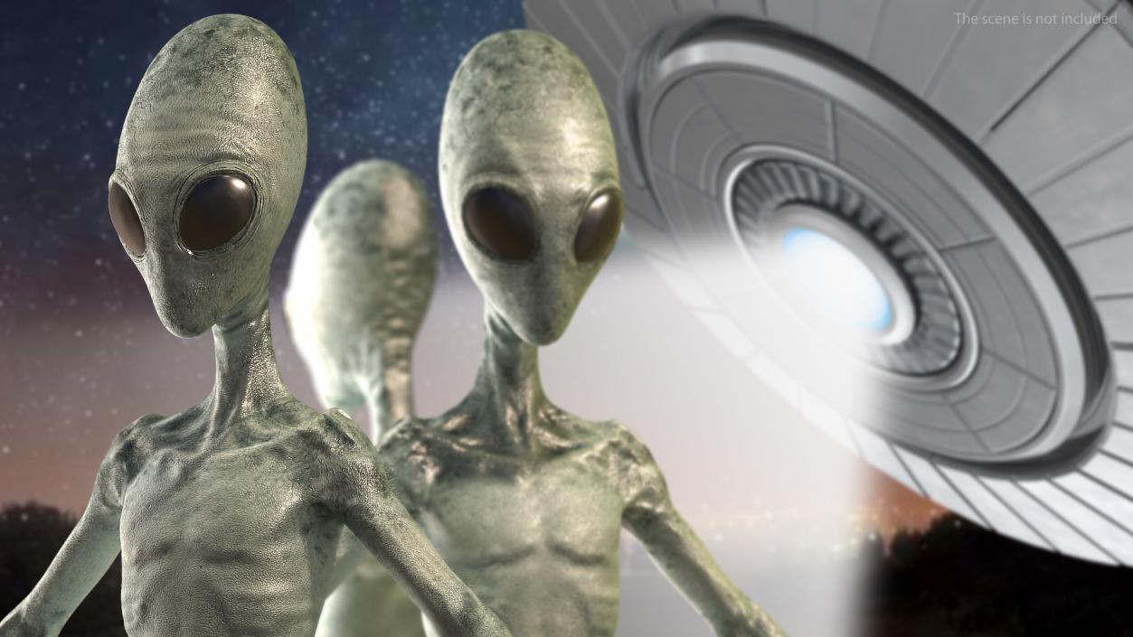 3D Humanoid Aliens Rigged Collection model