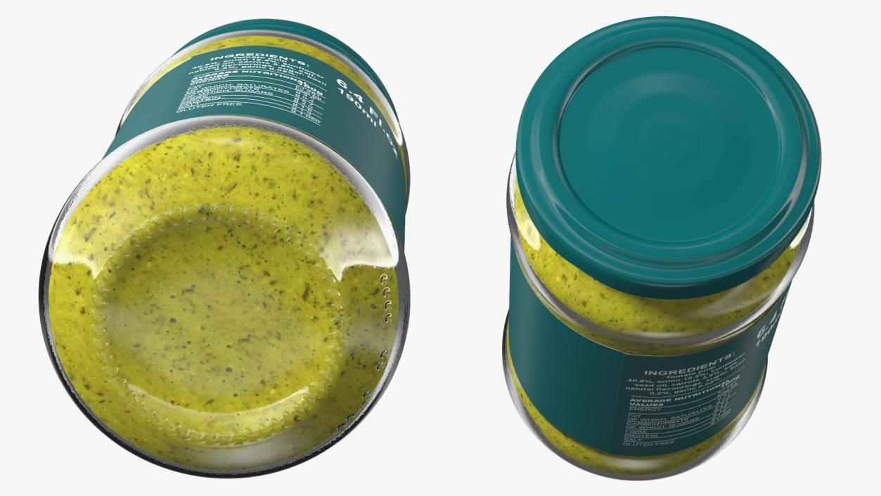 Pesto Sauce Pot 6oz 3D model