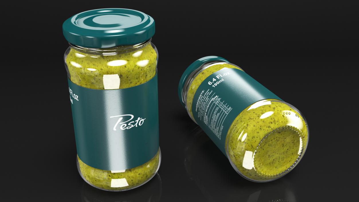 Pesto Sauce Pot 6oz 3D model