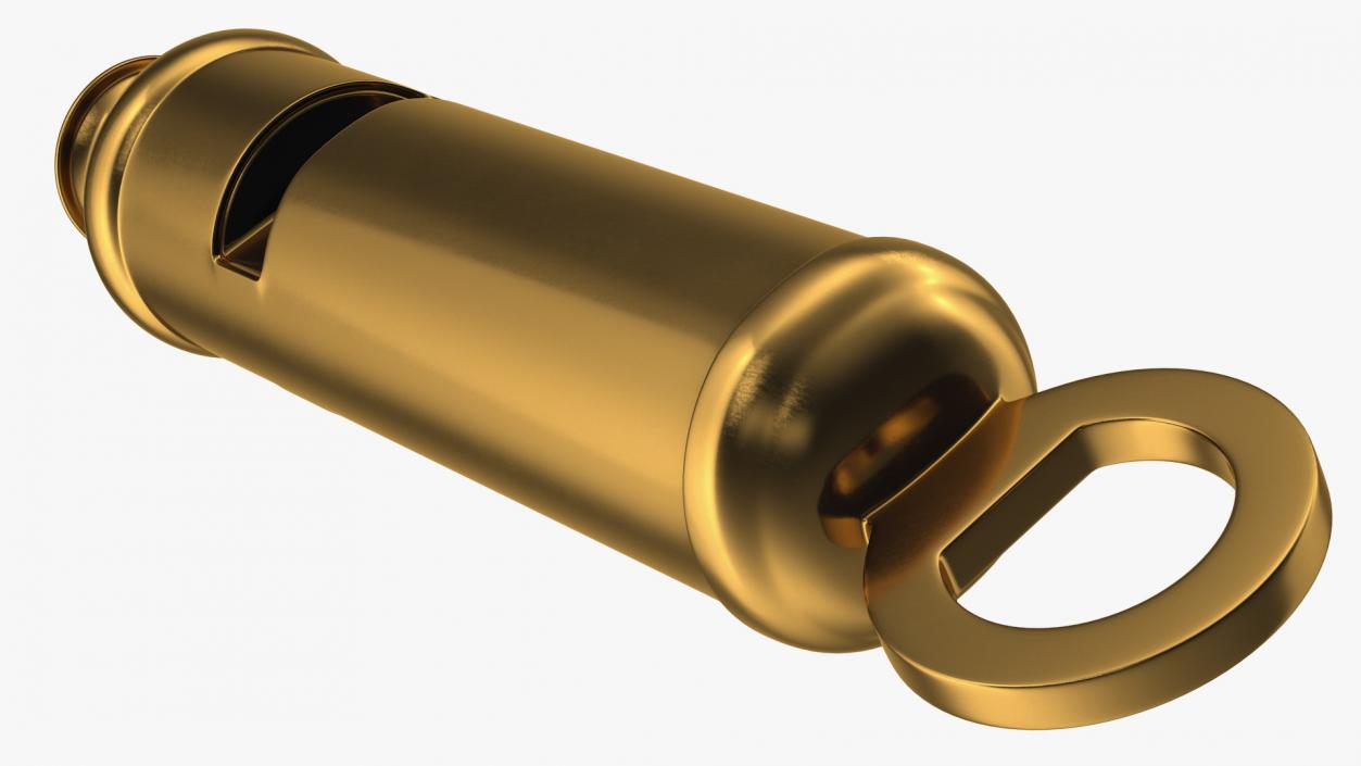 Vintage Metropolitan Brass Whistle 3D model