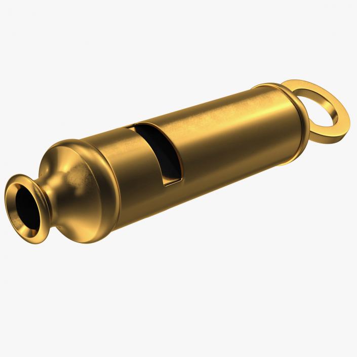 Vintage Metropolitan Brass Whistle 3D model