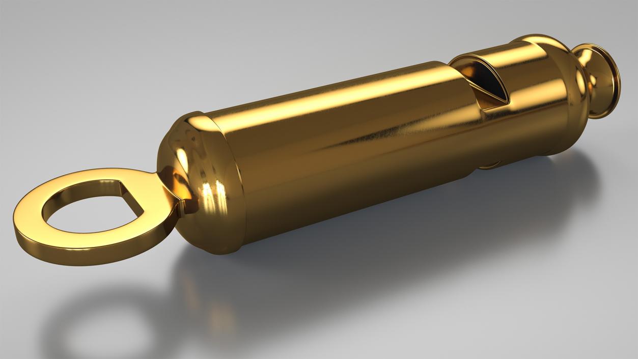 Vintage Metropolitan Brass Whistle 3D model