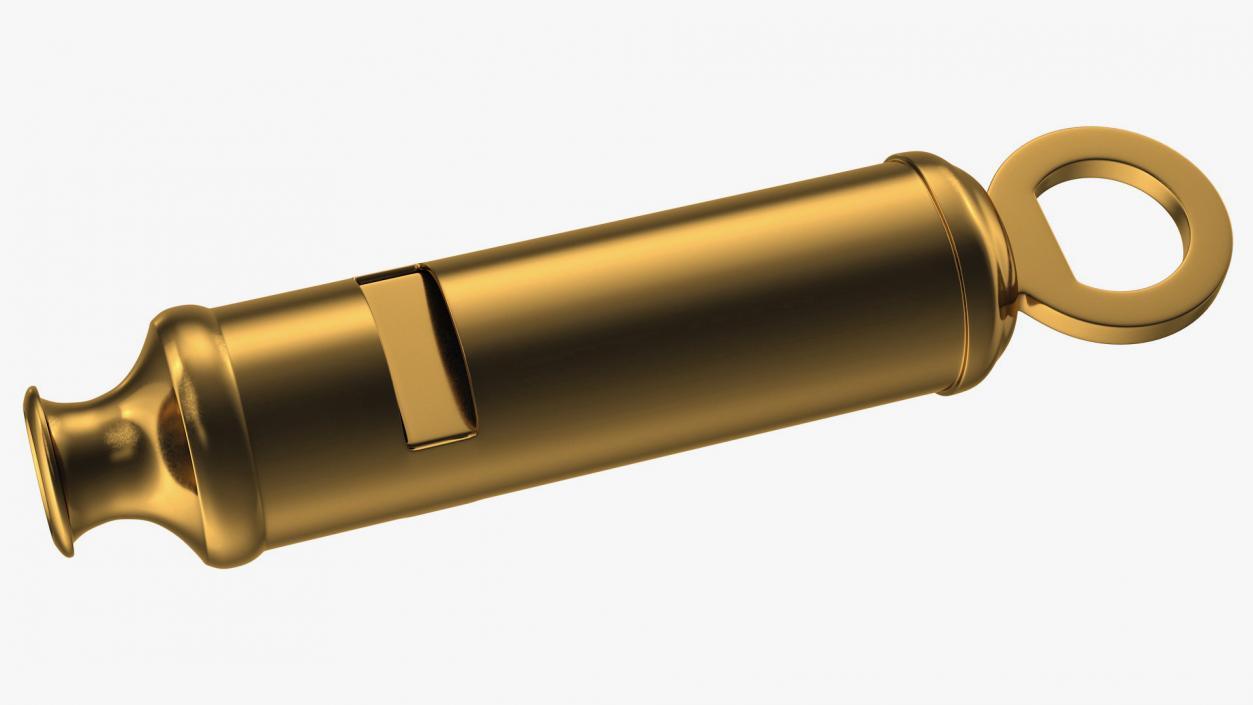 Vintage Metropolitan Brass Whistle 3D model