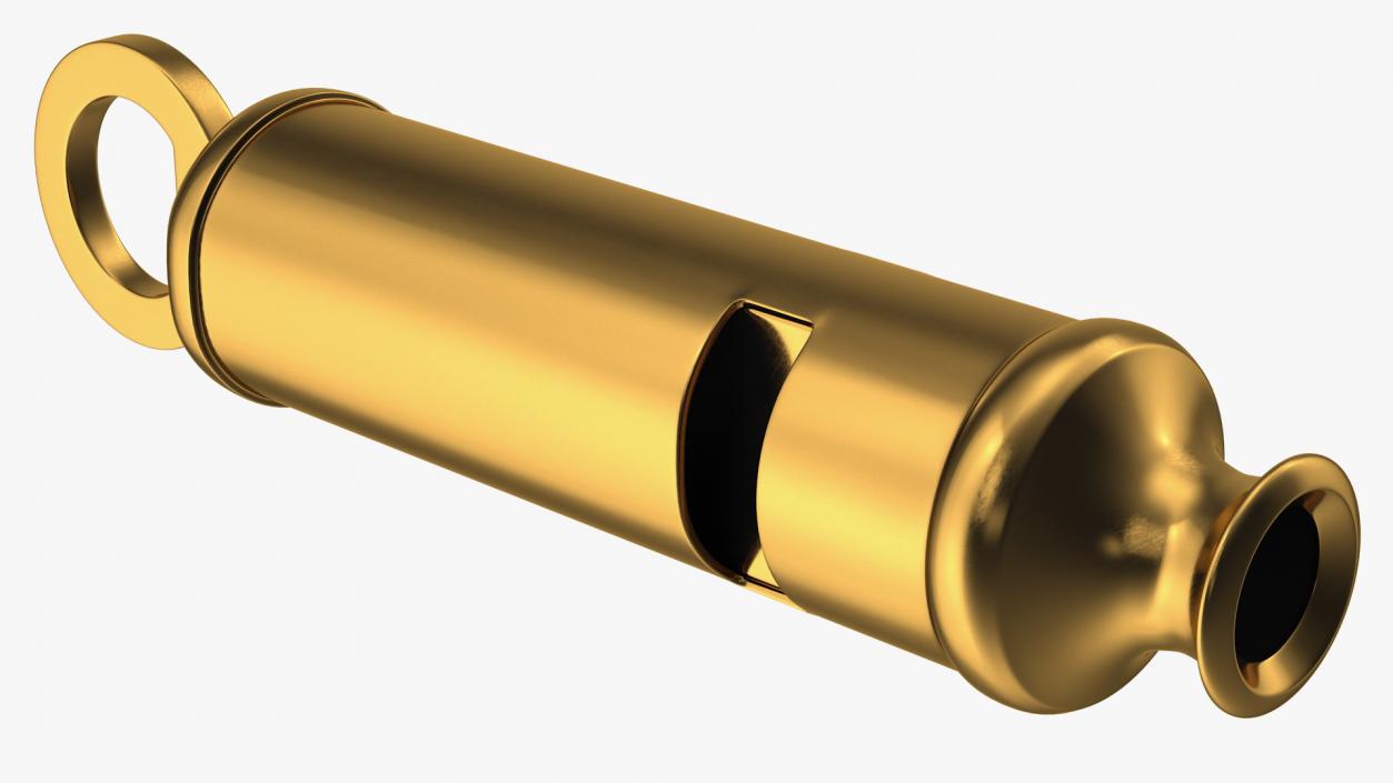 Vintage Metropolitan Brass Whistle 3D model