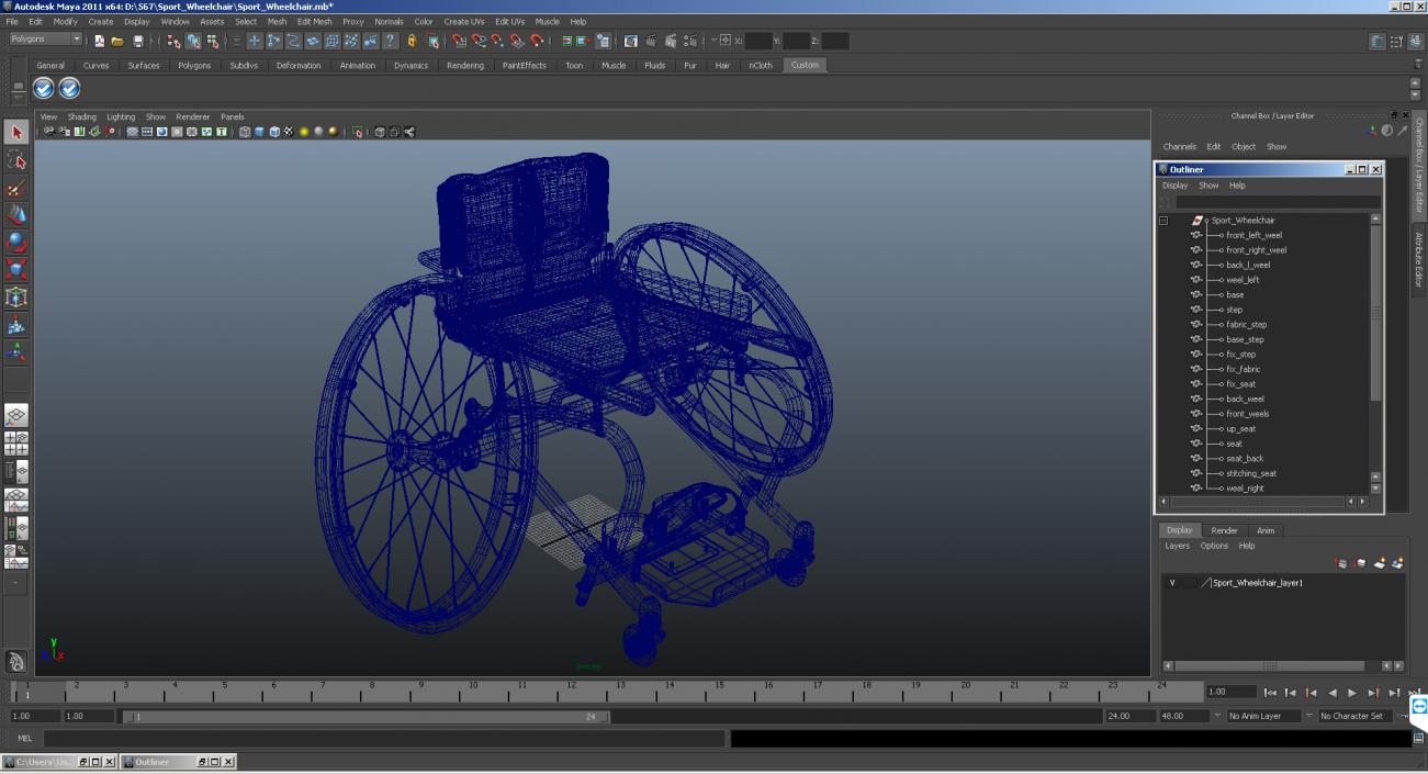 3D Sport Wheelchair