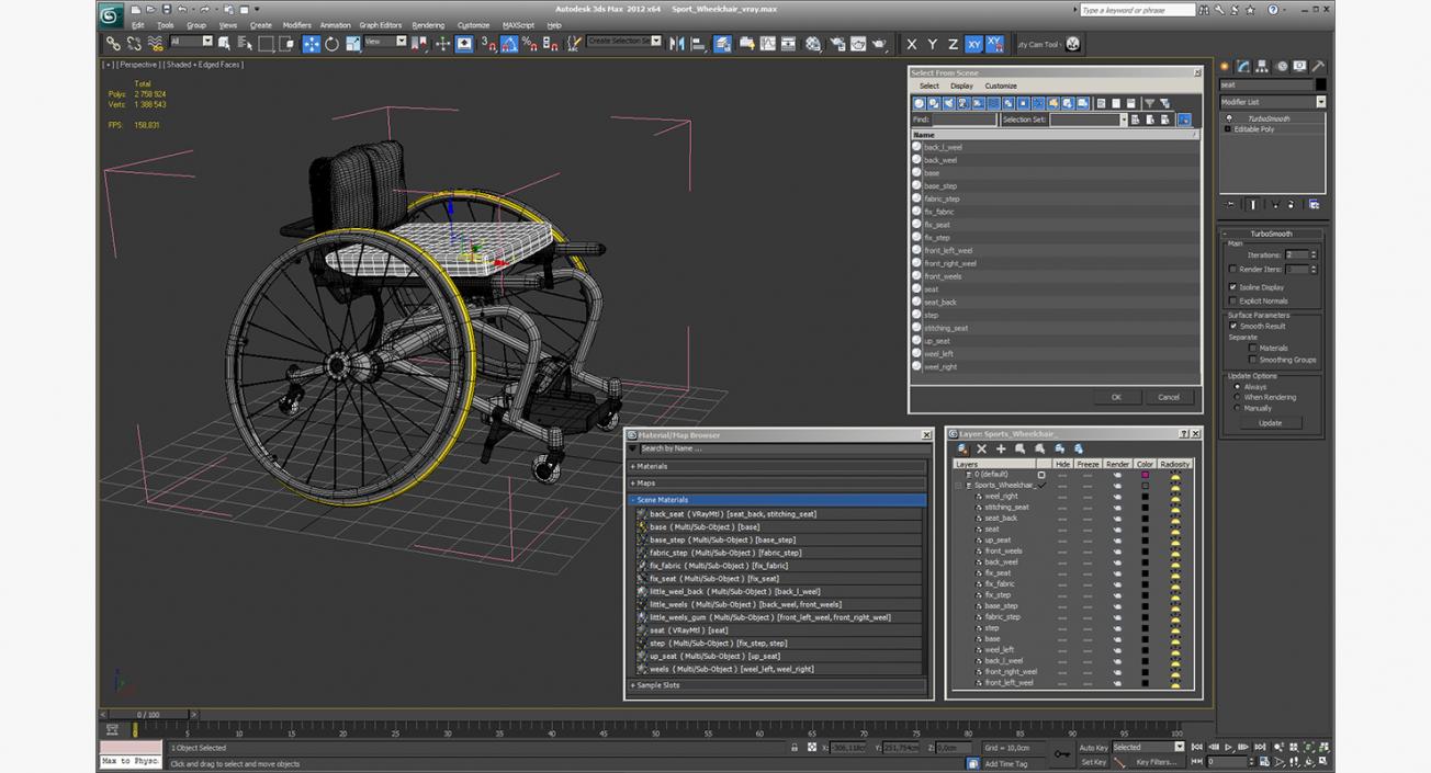 3D Sport Wheelchair