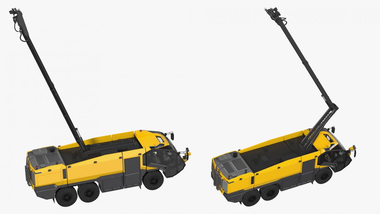 Firefighting Truck 6x6 Rigged 3D model