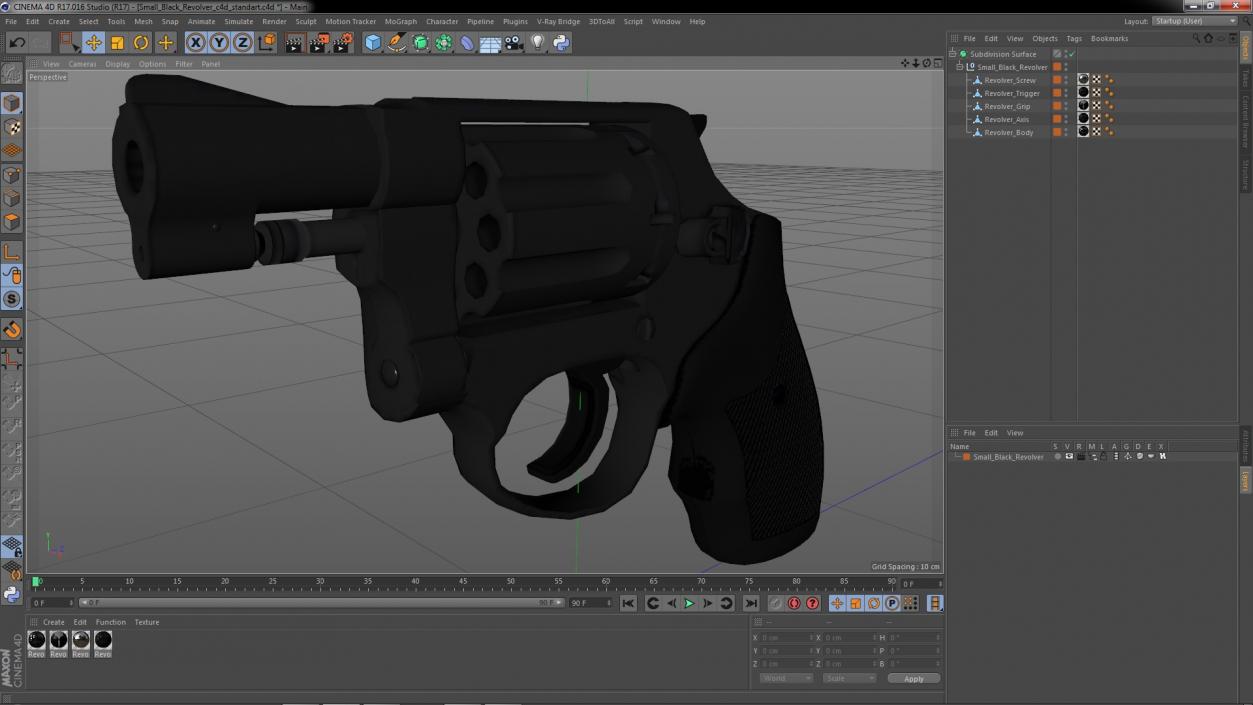 3D model Small Black Revolver