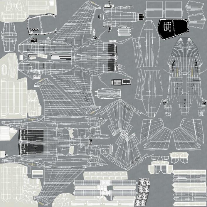 F-15 Silent Eagle Rigged 3D model