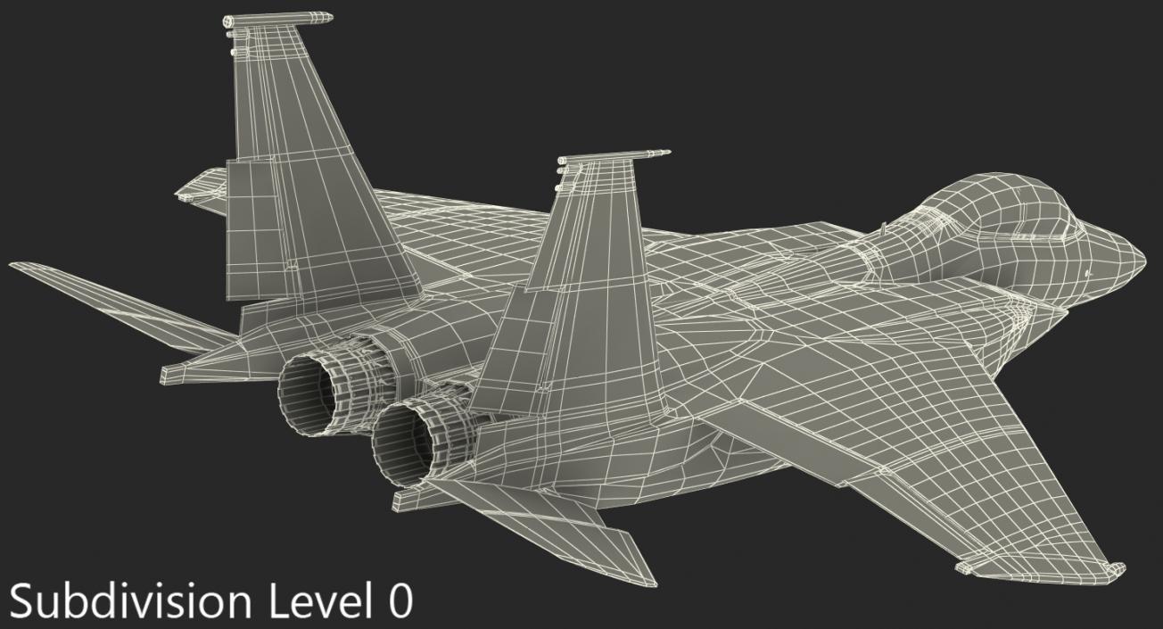 F-15 Silent Eagle Rigged 3D model