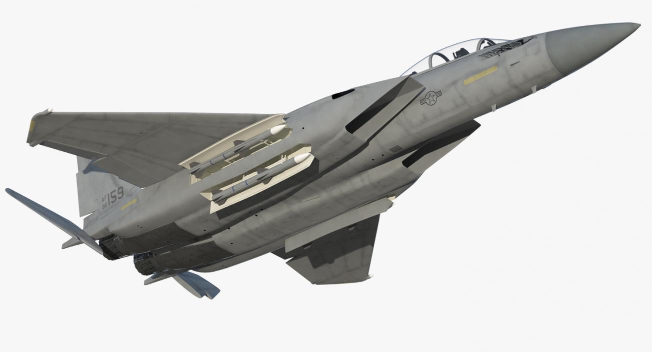 F-15 Silent Eagle Rigged 3D model