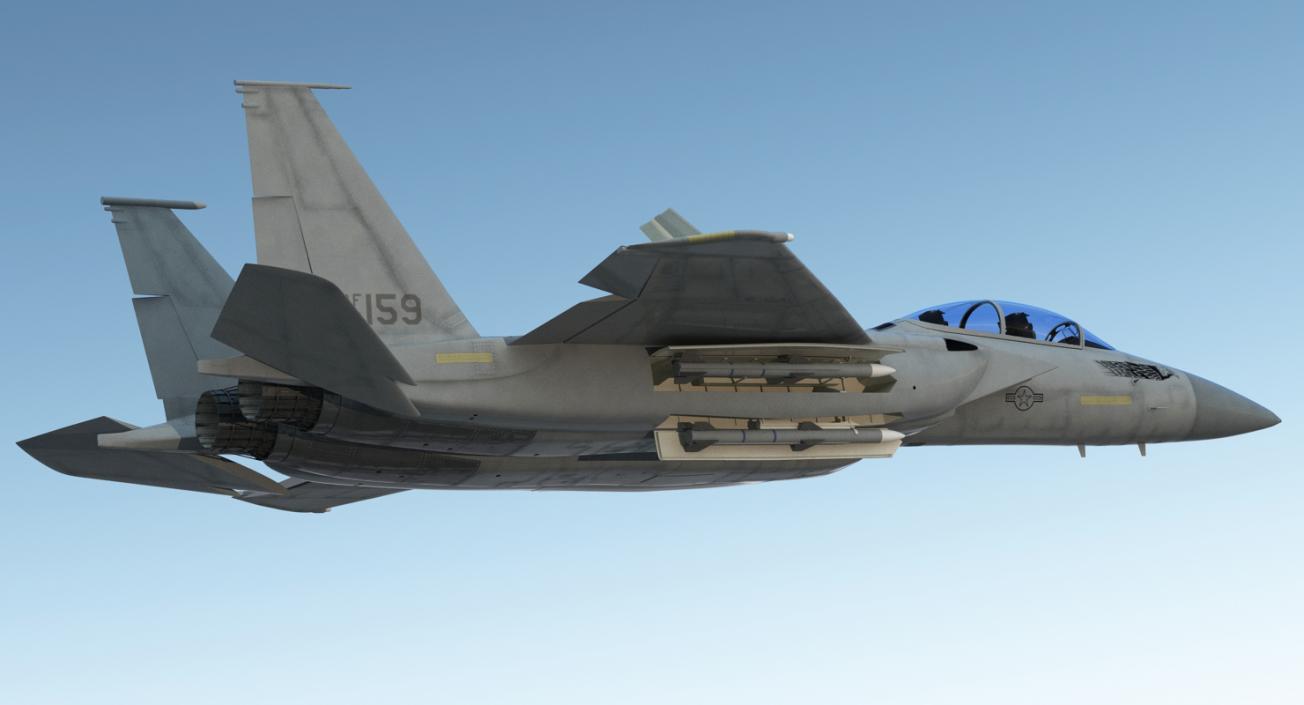 F-15 Silent Eagle Rigged 3D model