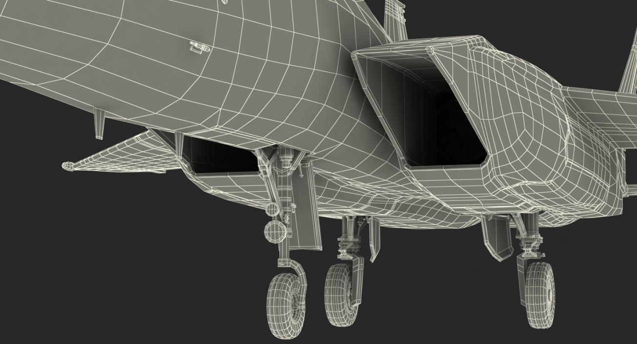 F-15 Silent Eagle Rigged 3D model