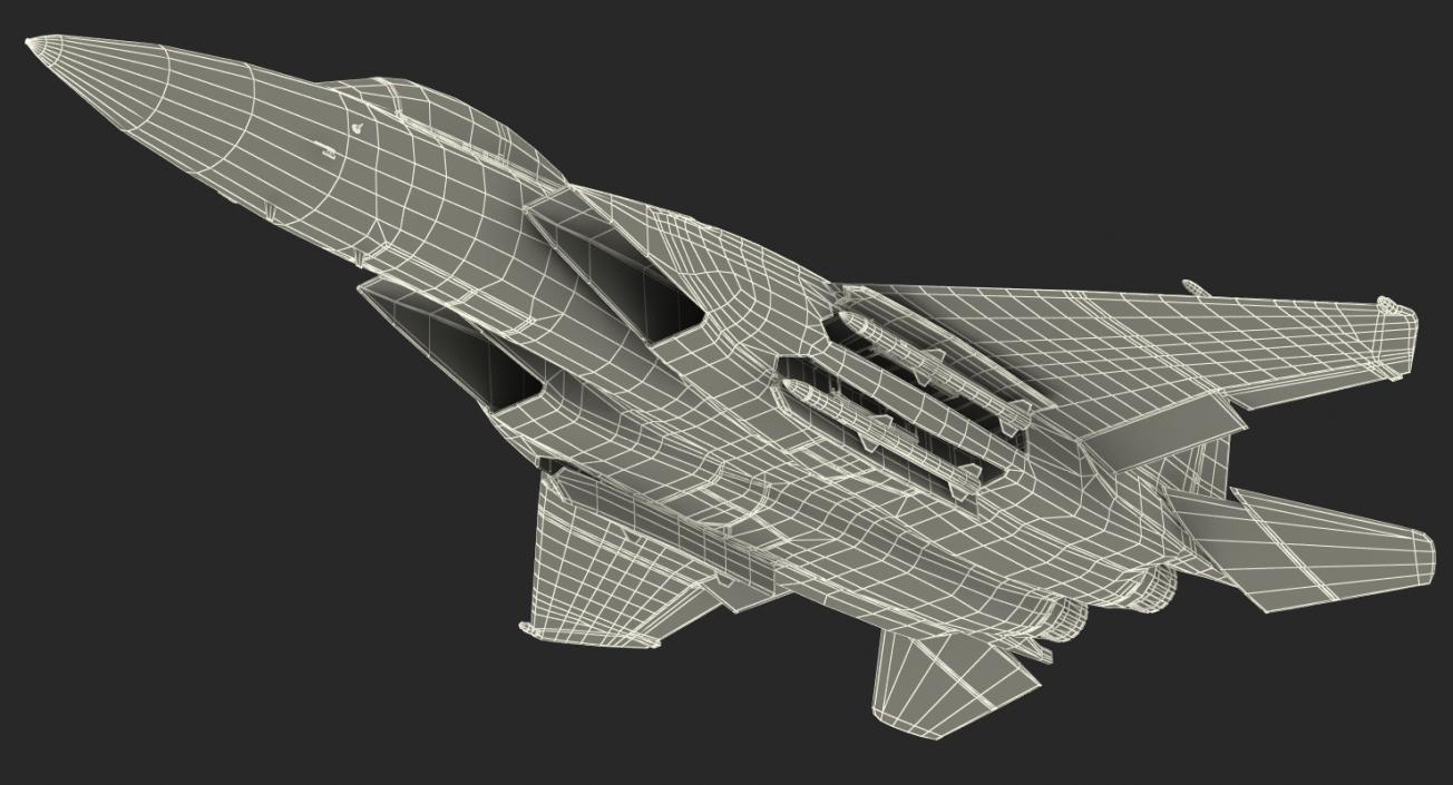 F-15 Silent Eagle Rigged 3D model