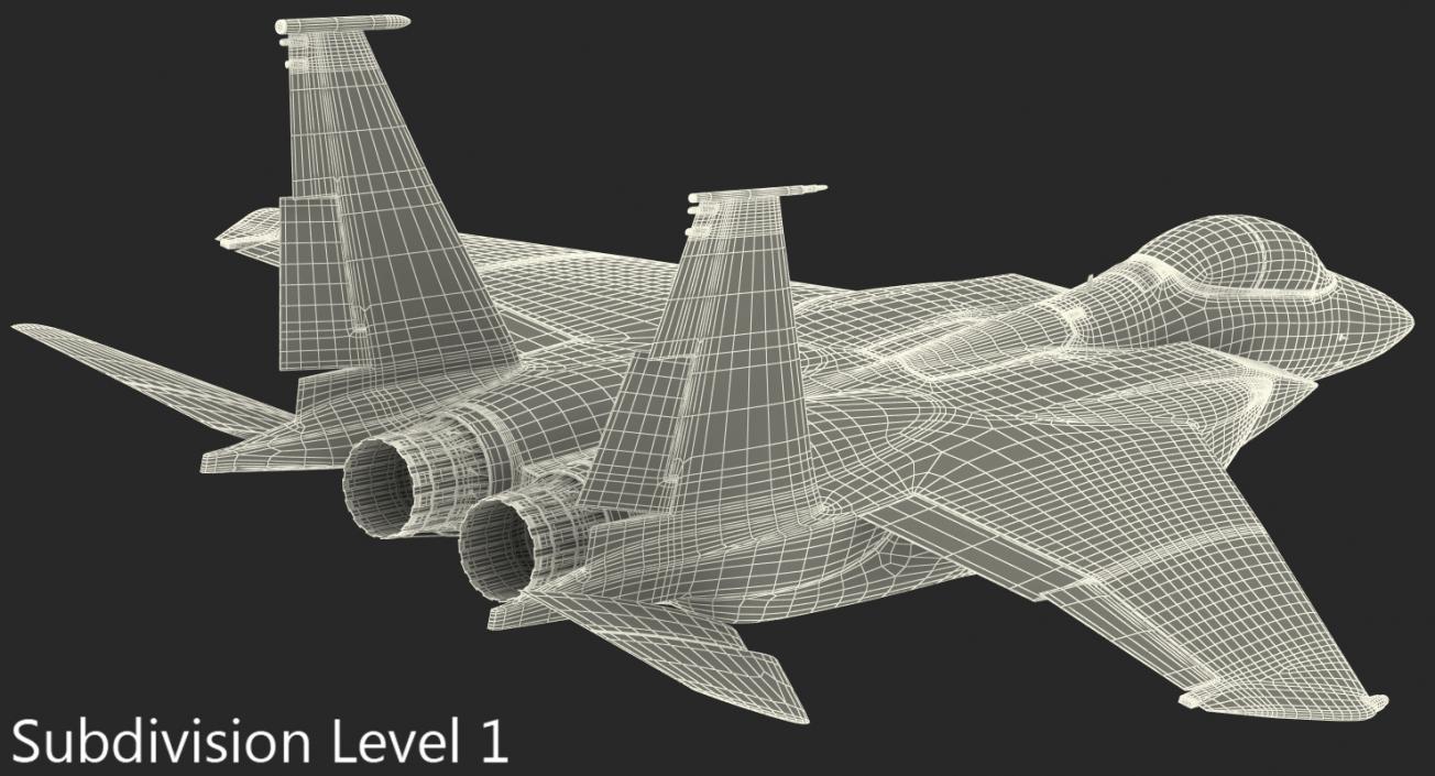 F-15 Silent Eagle Rigged 3D model