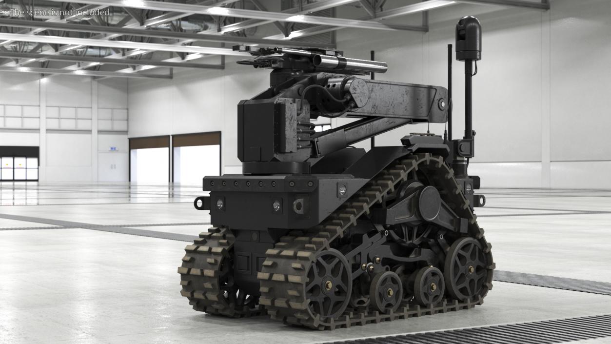 3D Worn Tracked Robot System Black