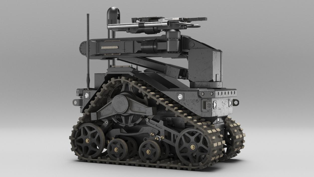 3D Worn Tracked Robot System Black