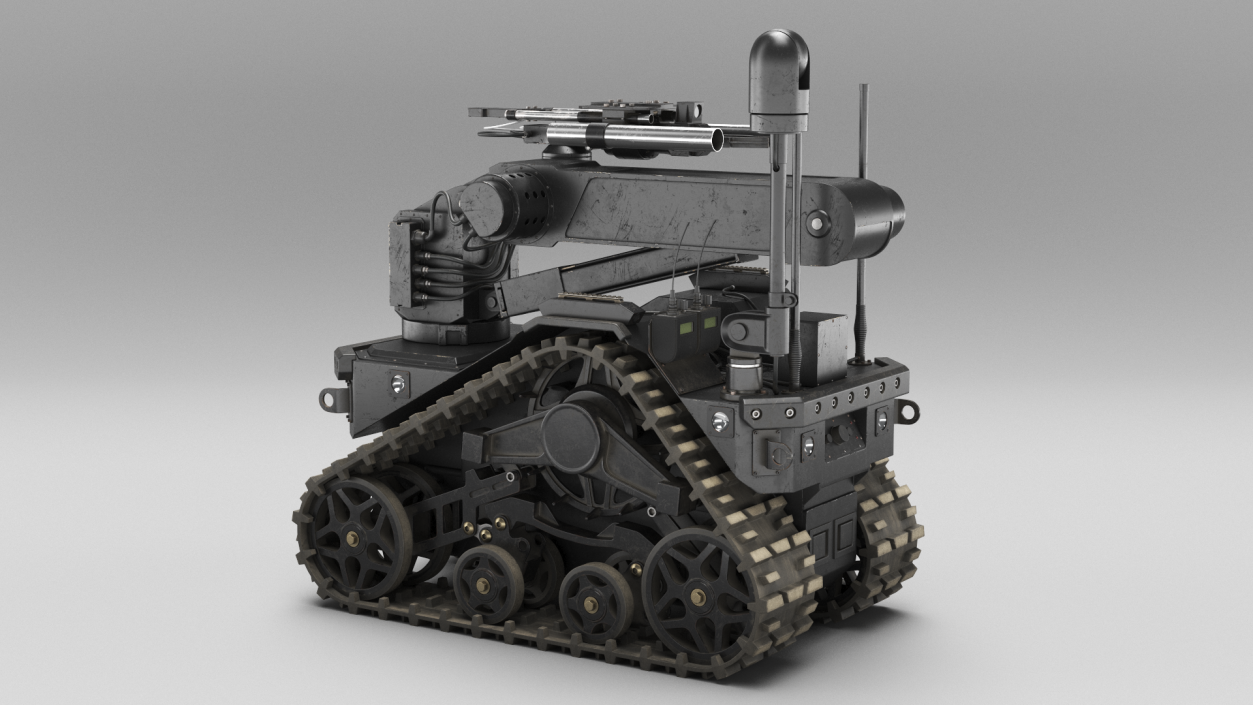 3D Worn Tracked Robot System Black