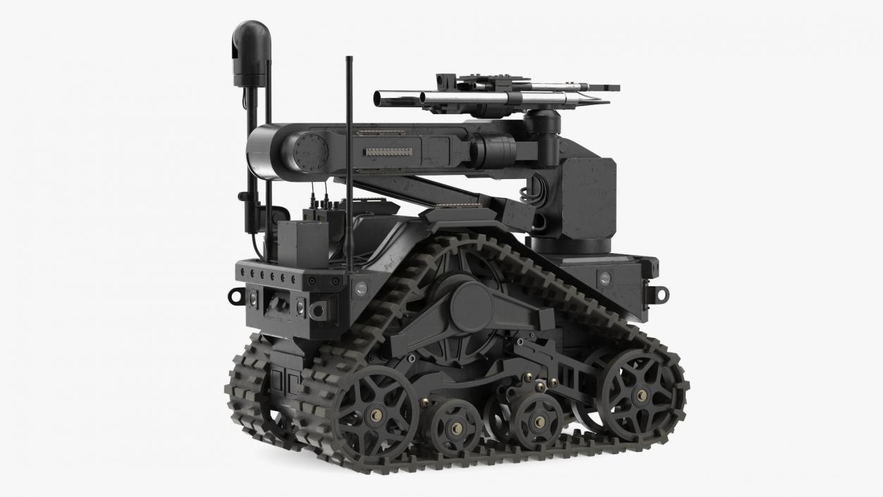 3D Worn Tracked Robot System Black