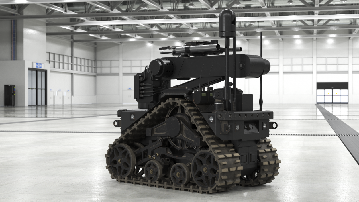 3D Worn Tracked Robot System Black