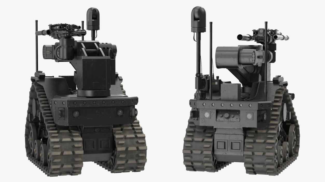 3D Worn Tracked Robot System Black