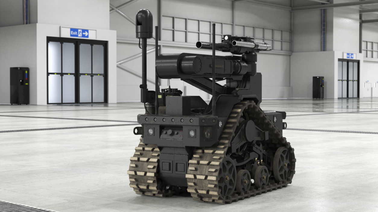 3D Worn Tracked Robot System Black