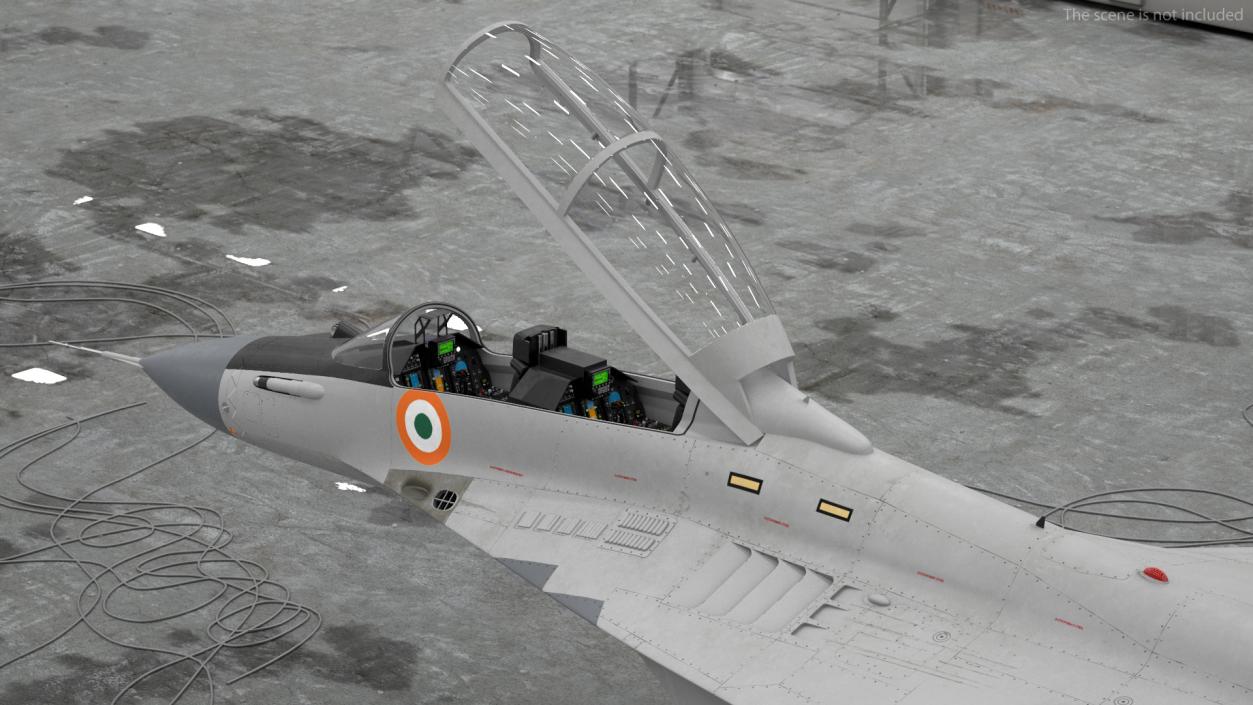 3D MiG 29 KUB Tandem Aircraft Indian with Armament Rigged for Maya model