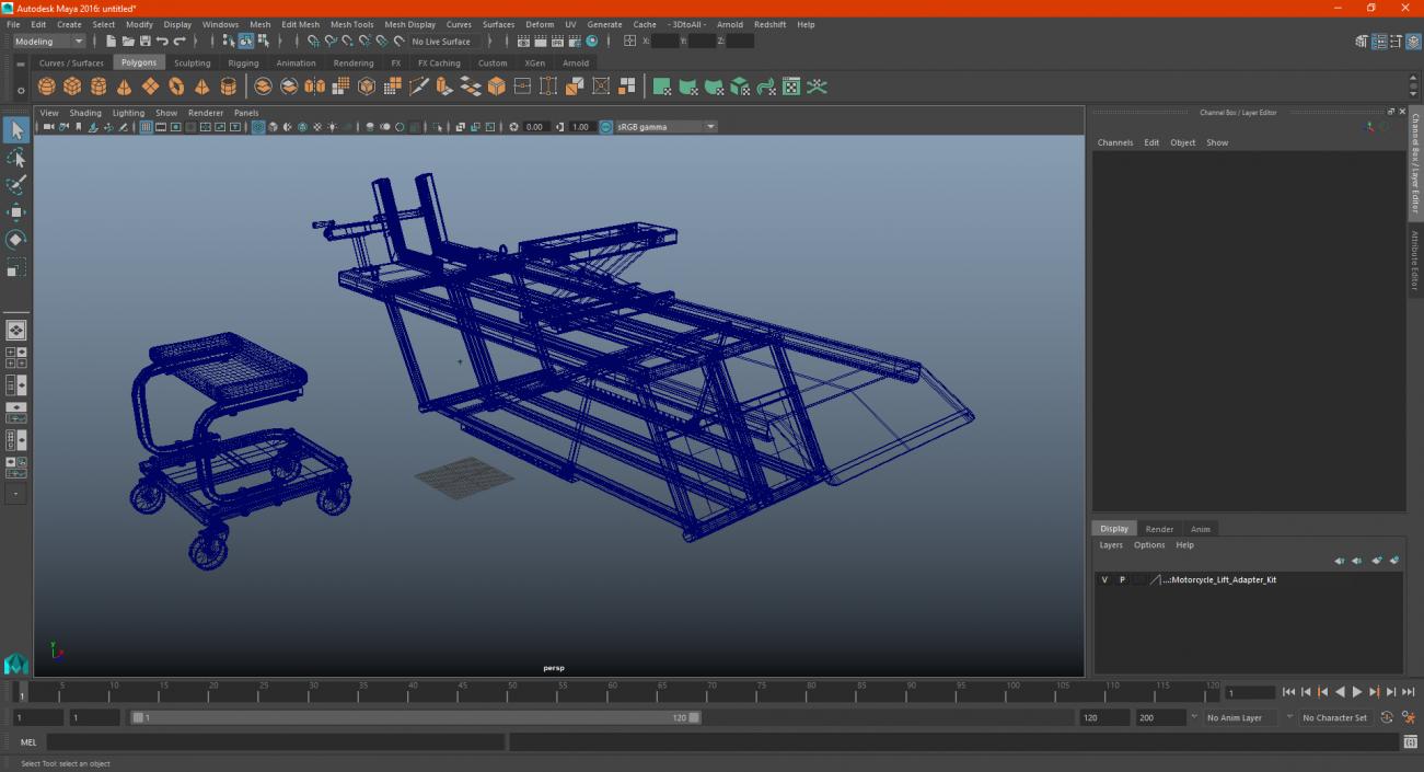 Motorcycle Lift Adapter Kit 3D