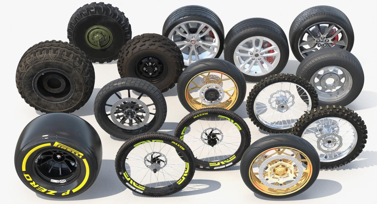 3D Wheels Big Collection 2 model