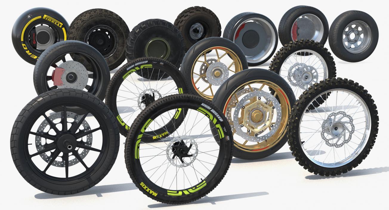 3D Wheels Big Collection 2 model