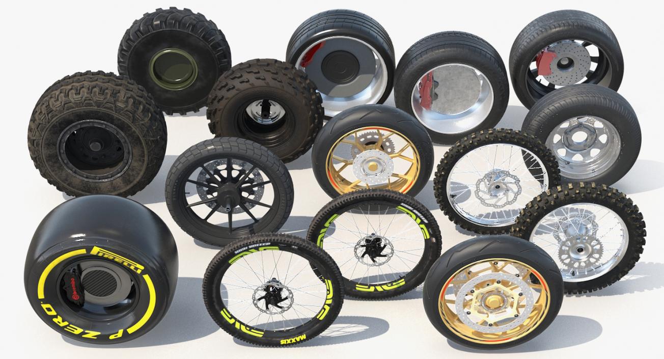 3D Wheels Big Collection 2 model