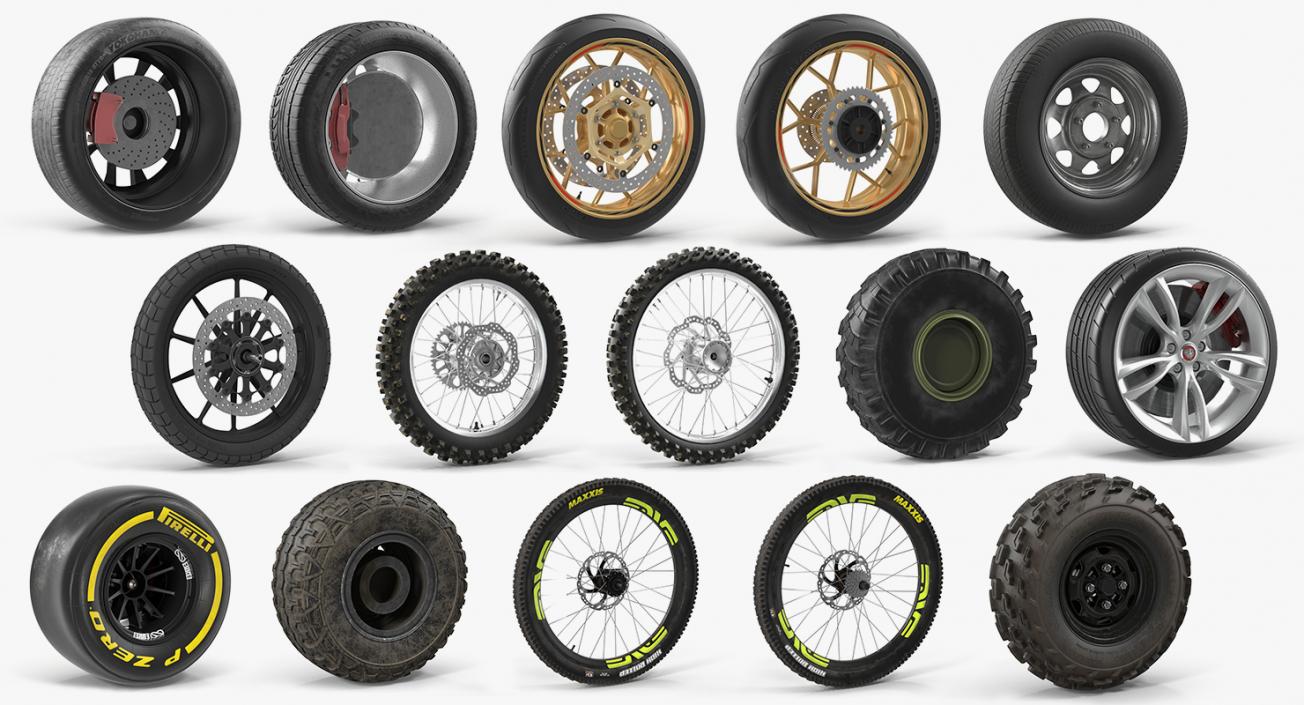 3D Wheels Big Collection 2 model